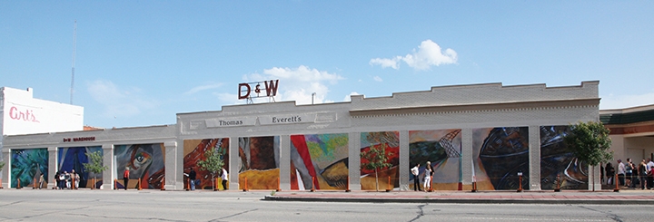 This colorful mural is a new landmark on Abilene's South First Street.