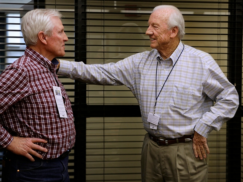 Al Kaline (right) and Gilbreth in 2016
