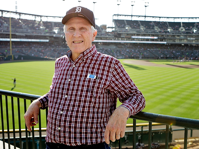 Bill Gilbreth was recognized in 2016 at Detroit’s Comerica Park on the 45th anniversary of his MLB debut.