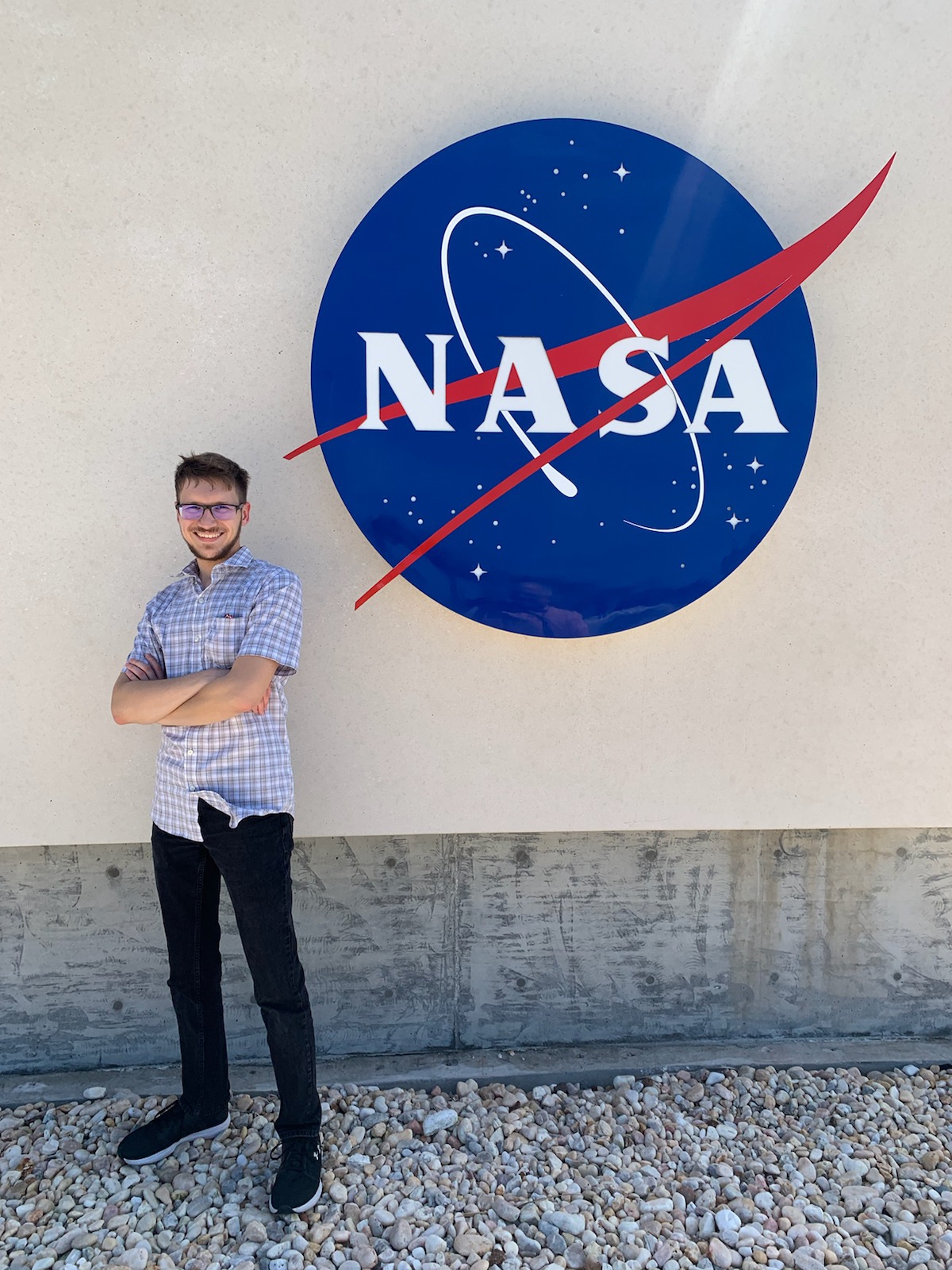 Mitchell Schneller during his internship at NASA.